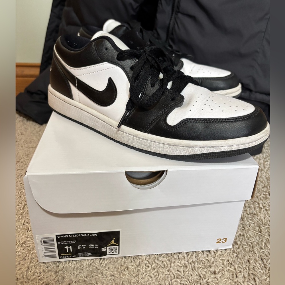 Nike Air Jordan Low Black and White Shoes